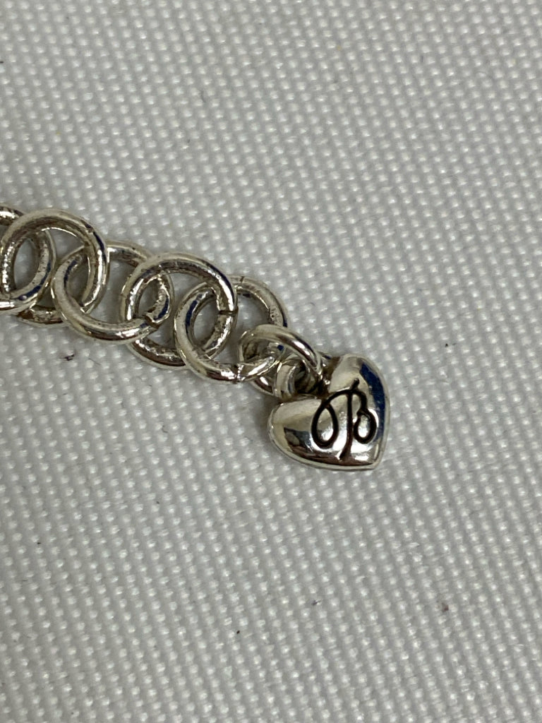 Brighton Silver Color Blue/Clear Jeweled Bracelet
