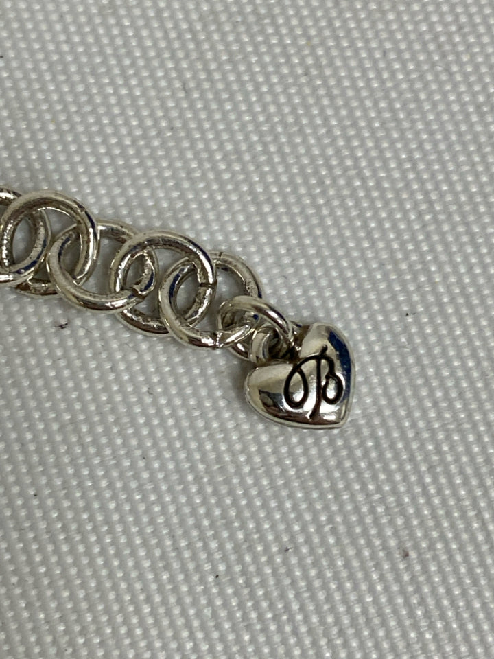 Brighton Silver Color Blue/Clear Jeweled Bracelet