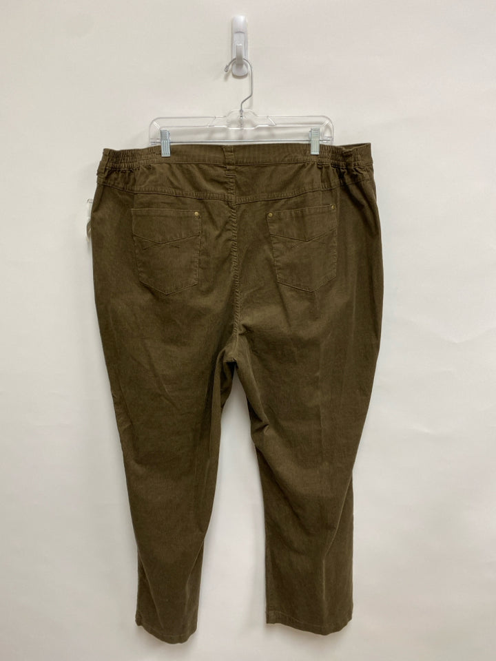NWT Liz &amp; Me  SIZE  26W Brown Corduroy Plus Size Pants