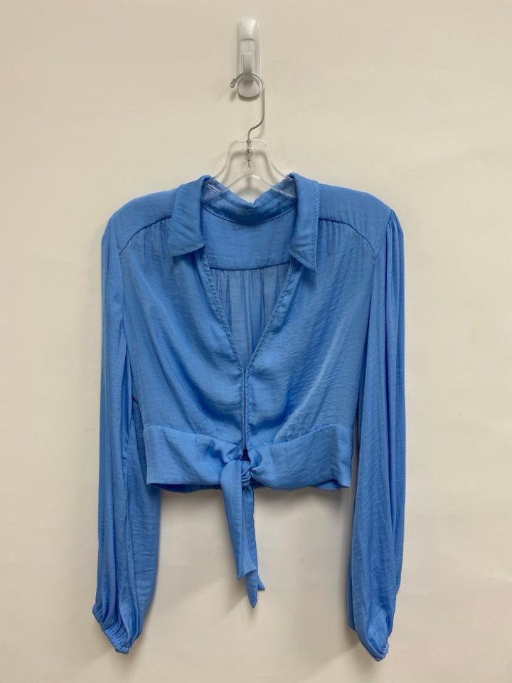 Anthropologie Size XS Blue Cropped Ladies Top