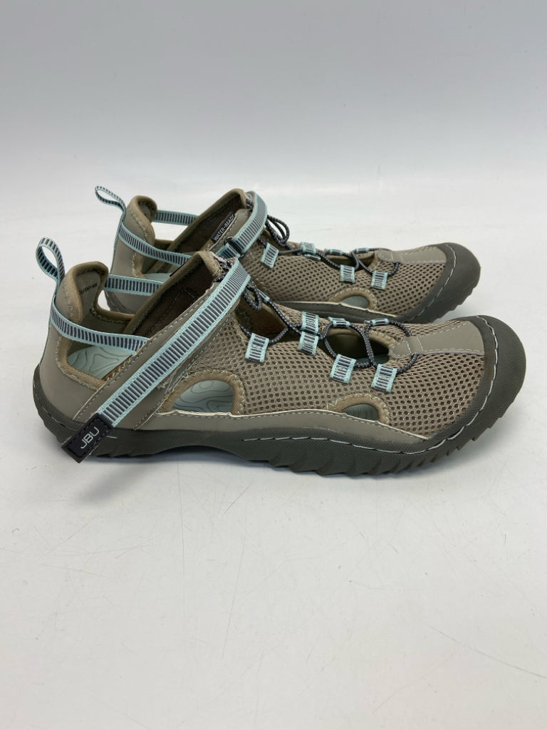 jbu  Size 10 Tan Aqua Mesh Sandals