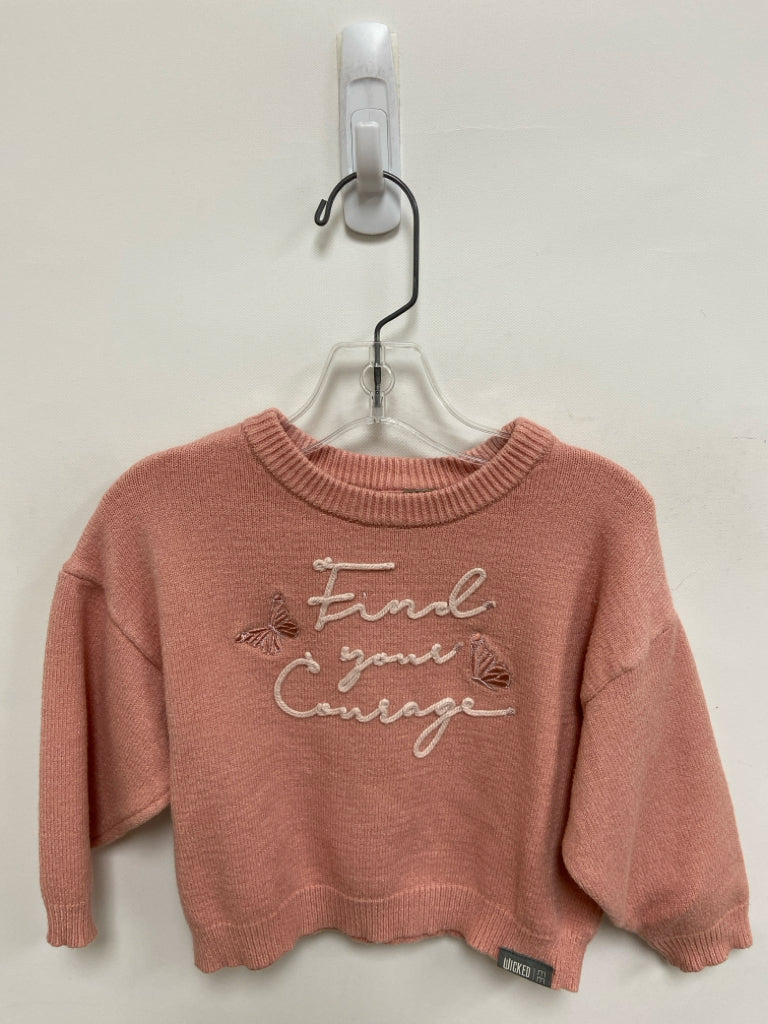 SIZE 2T Dusty Coral Words Girl&