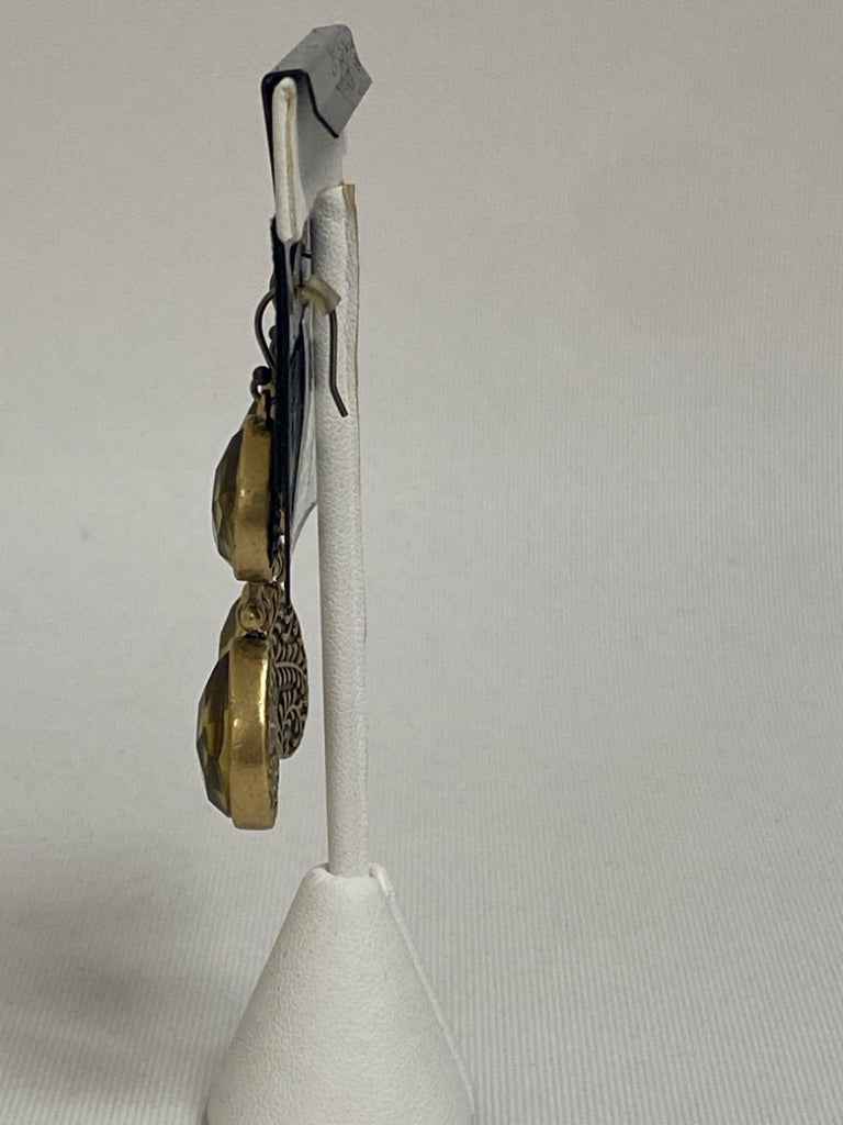 Bronze Gold Color Teardrop Earrings