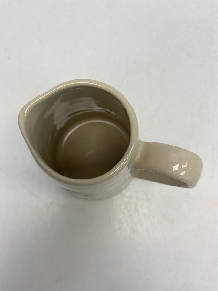 Cream White/Green Sugar/Creamer