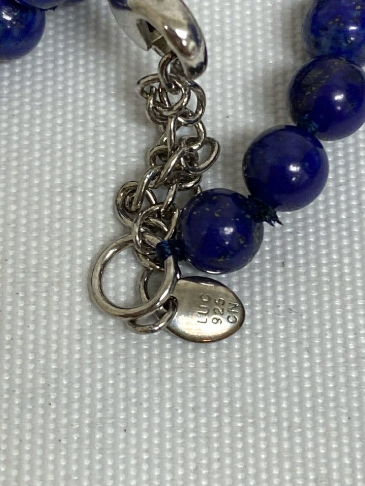Royal Blue Silver Stones Necklace