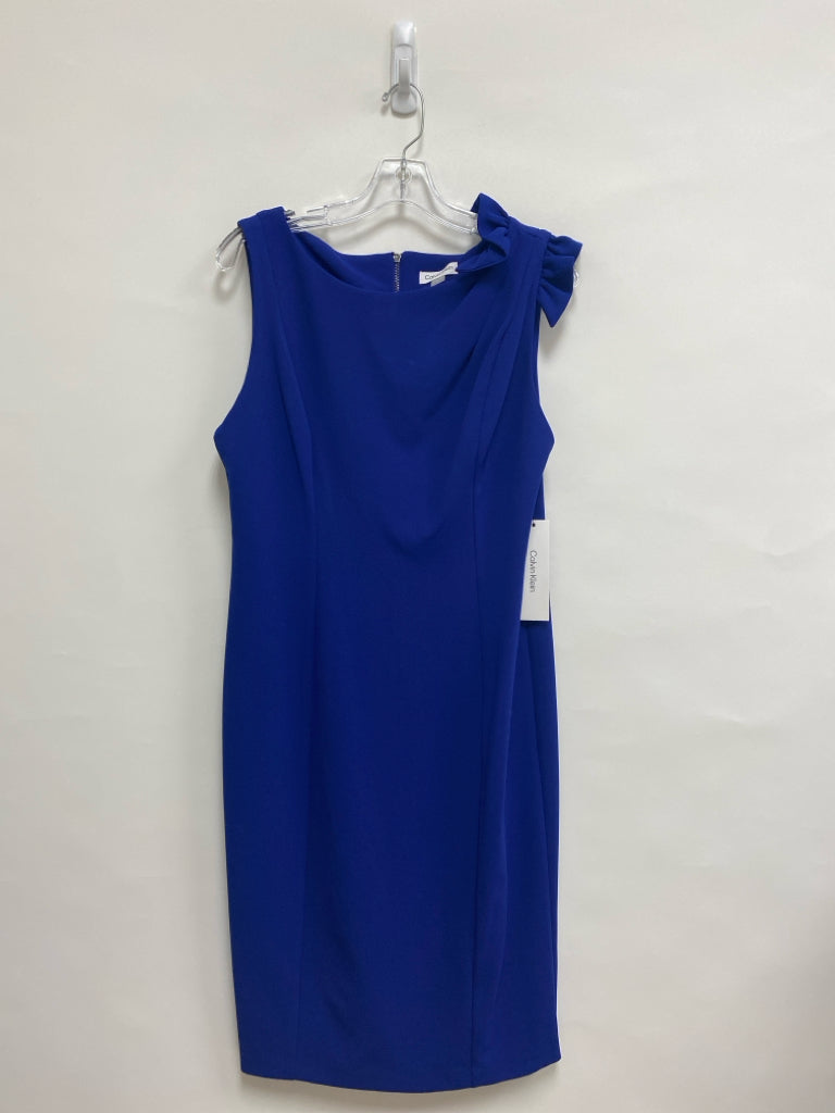 NWT Calvin Klein Size 12 Royal Blue Sleeveless Ladies Dress