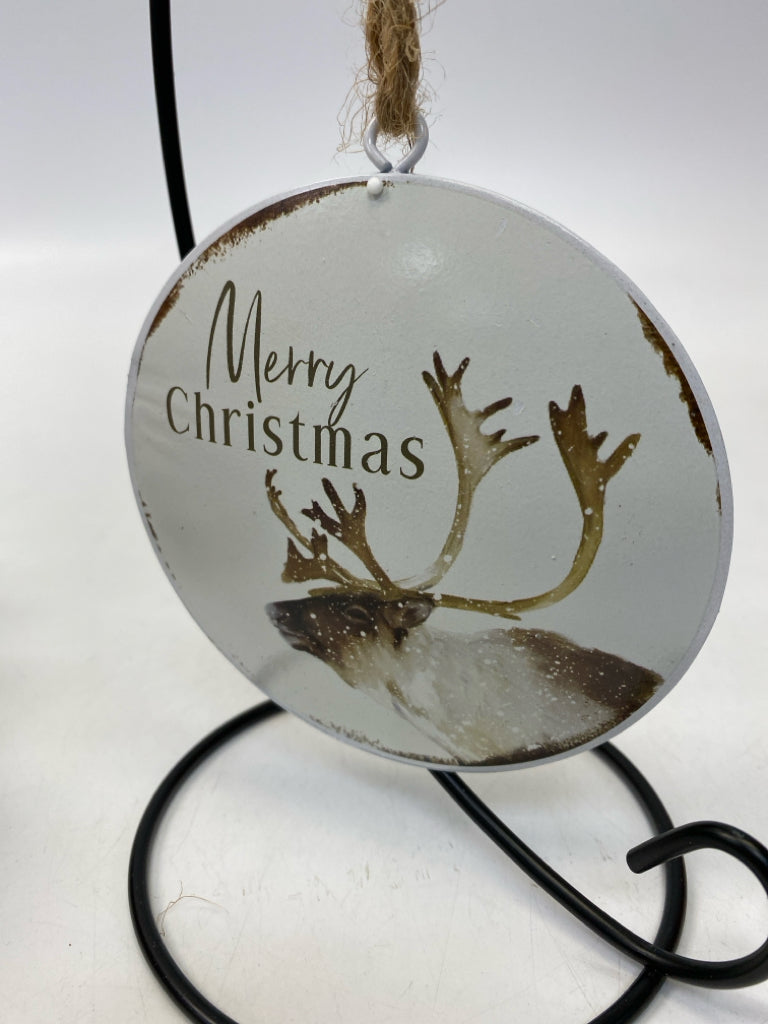 Cream Brown Deer Ornaments