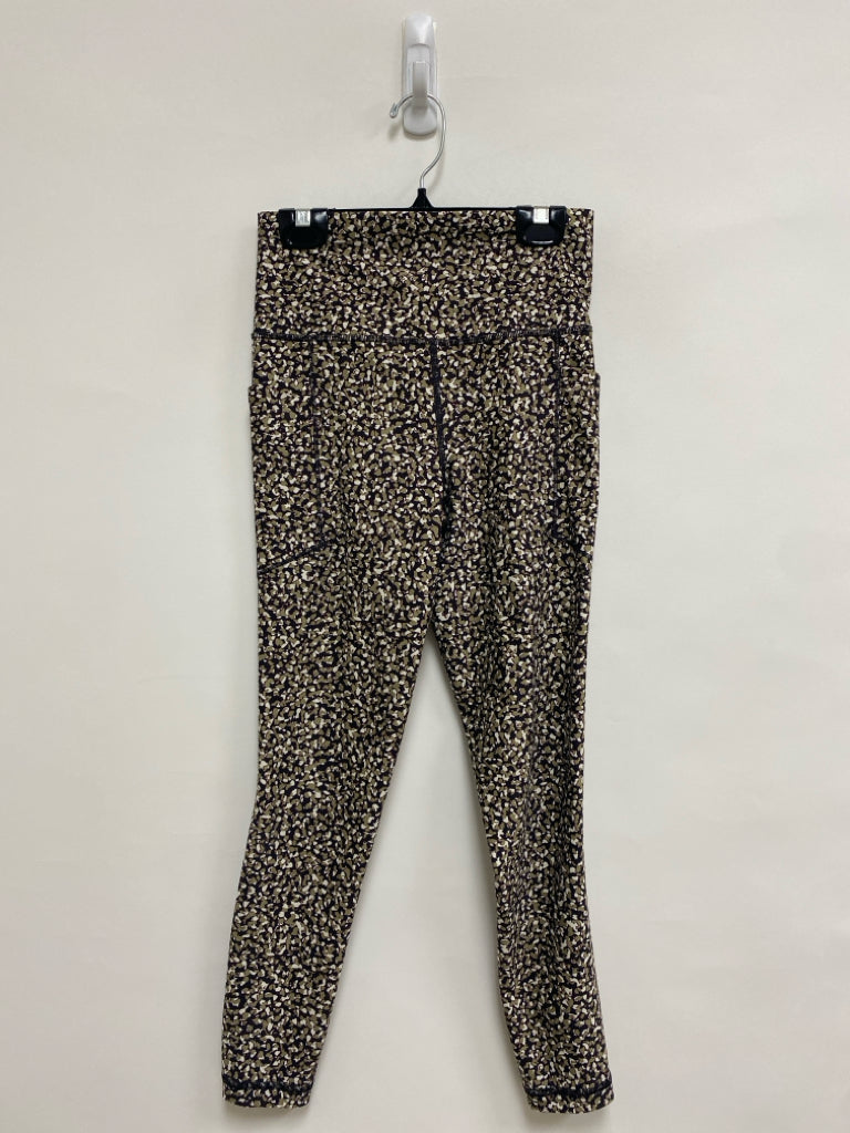 Athleta Size XS Black Olive/Cream Speckles Athletic Leggings