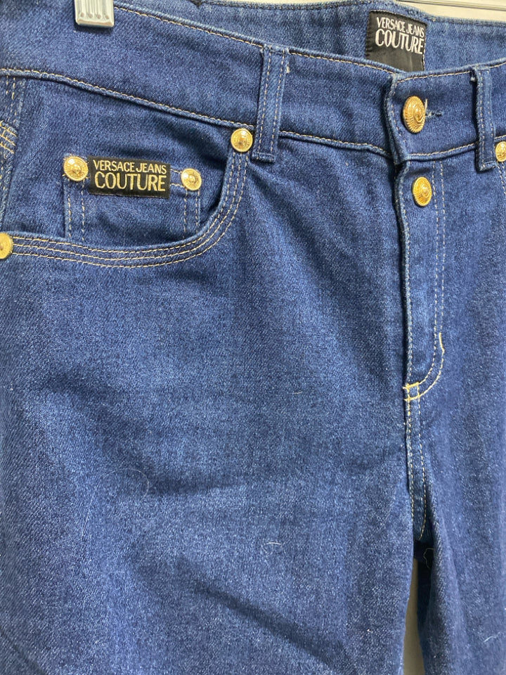 Versace Size 27 Dark Blue Flared Ladies Jeans