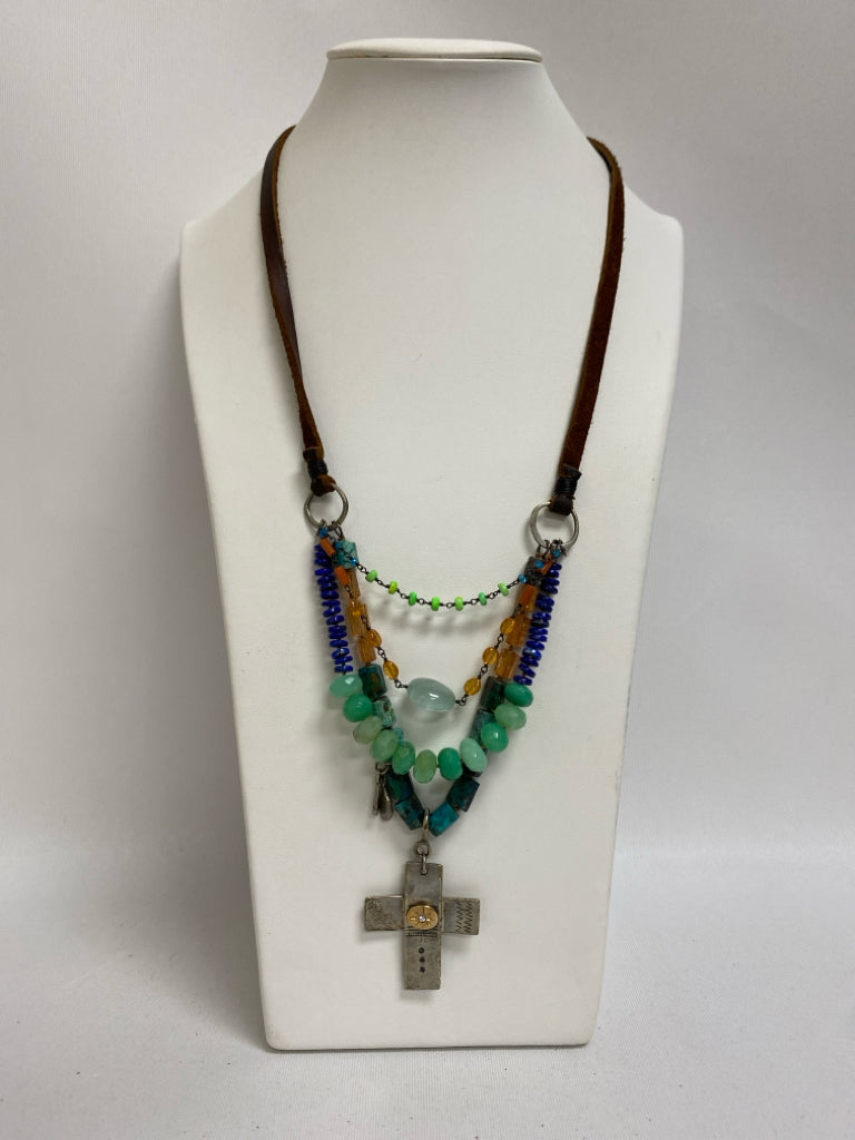 Black White Stones Necklace