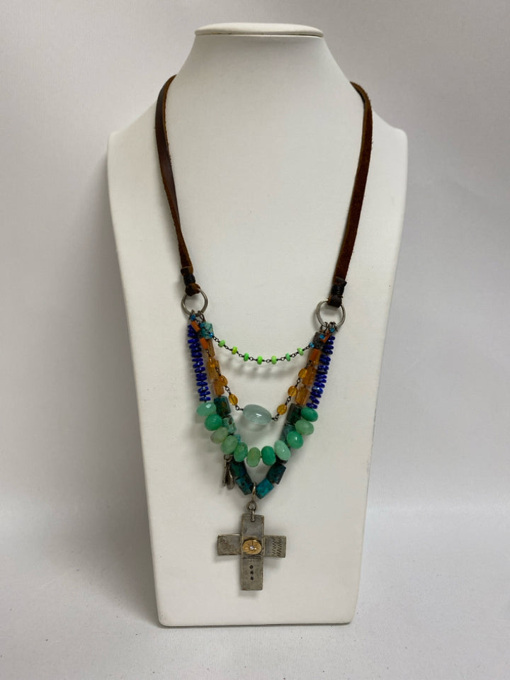Black White Stones Necklace