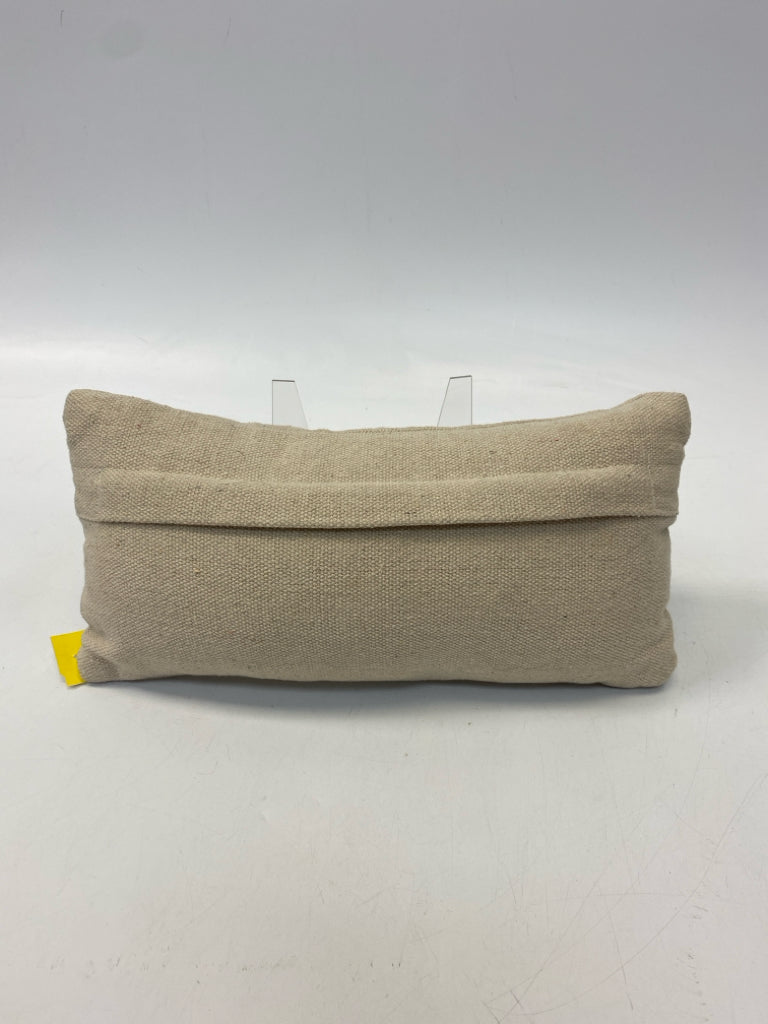 Mudpie Tan Gray Words Pillow