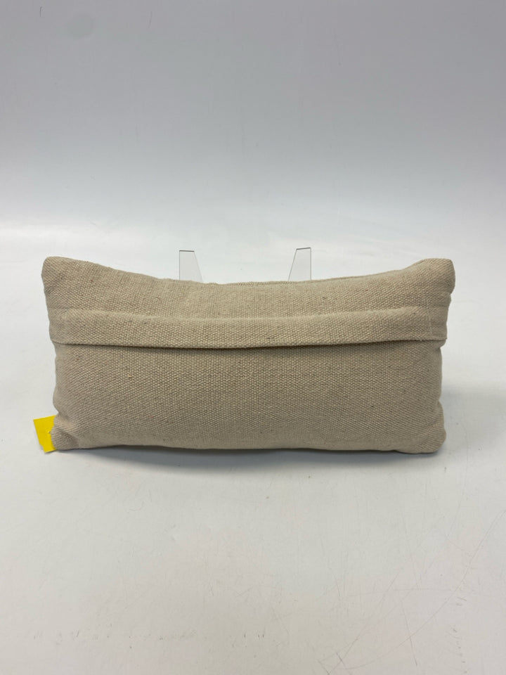 Mudpie Tan Gray Words Pillow