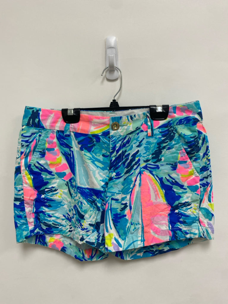 LILLY PULITZER Size 2 Navy/Blue Pink/Green Boats Ladies Shorts