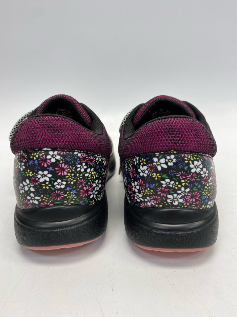 Alegria  Size 42 Cranberry Black/Multi Flower(s) Sneakers