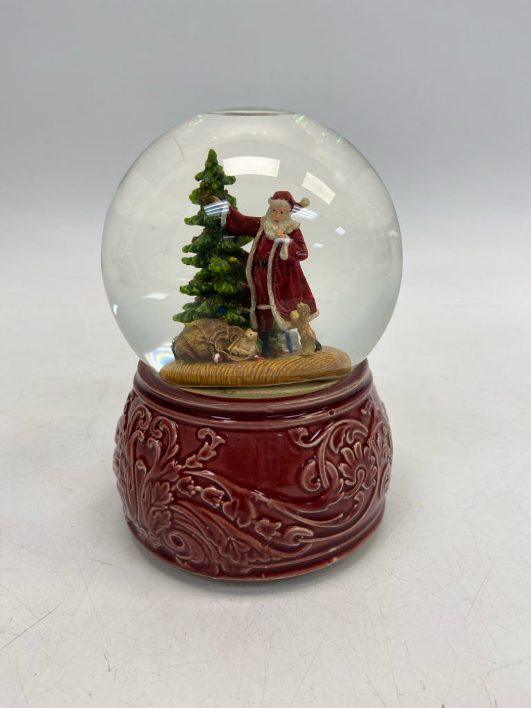 Burgundy Red/Green Santa Christmas