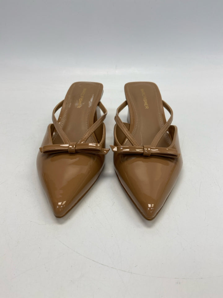Marc Fisher  Size 7.5 Brown Bow(s) Patent Sandals