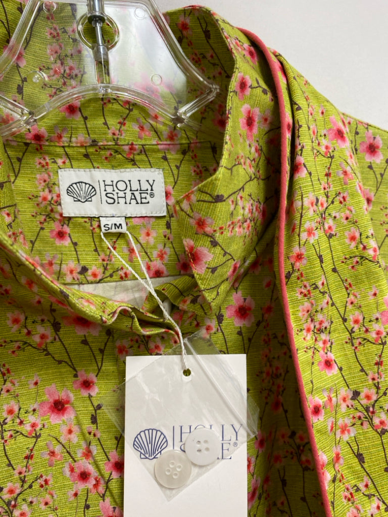 NWT Size S Green Pink/Brown Flowers Ladies Dress