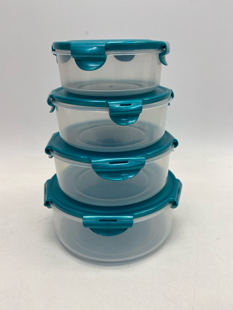Lock &amp; Lock Turquoise Clear Storage Container