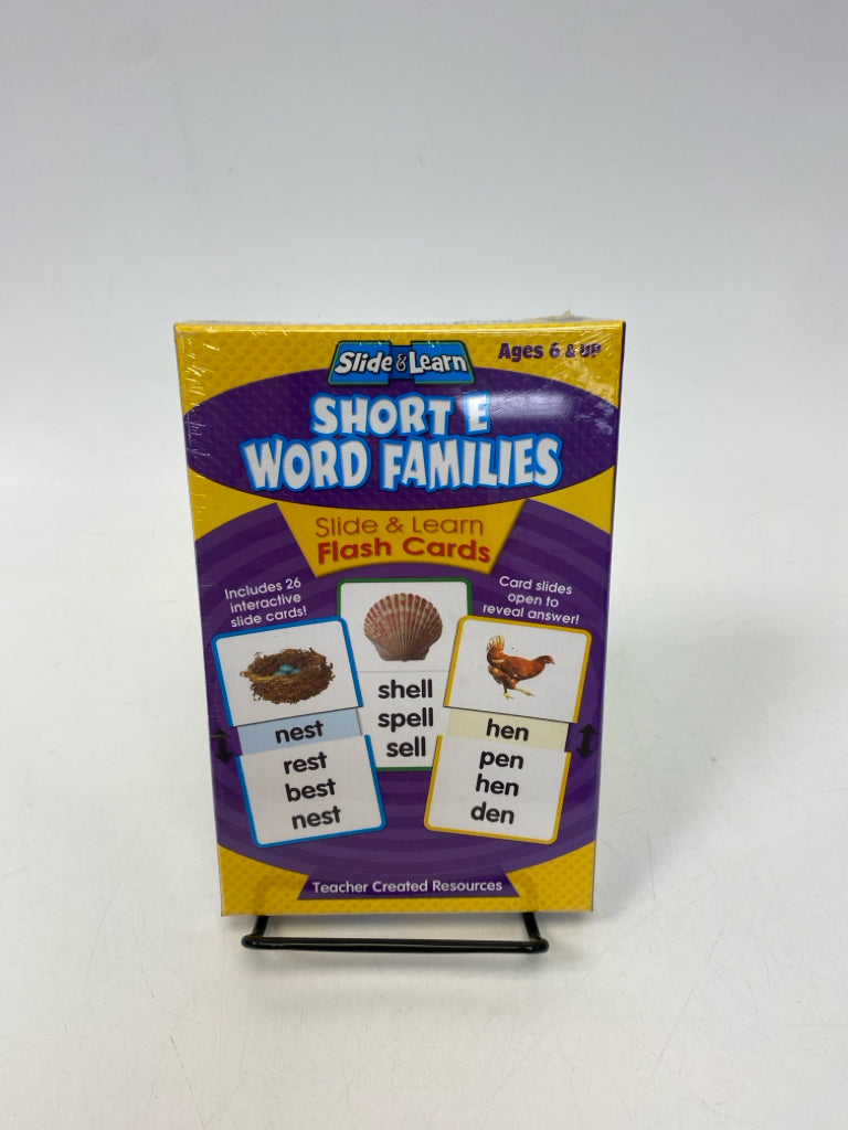 NEW/BOX Short E Word Families Flash Cards