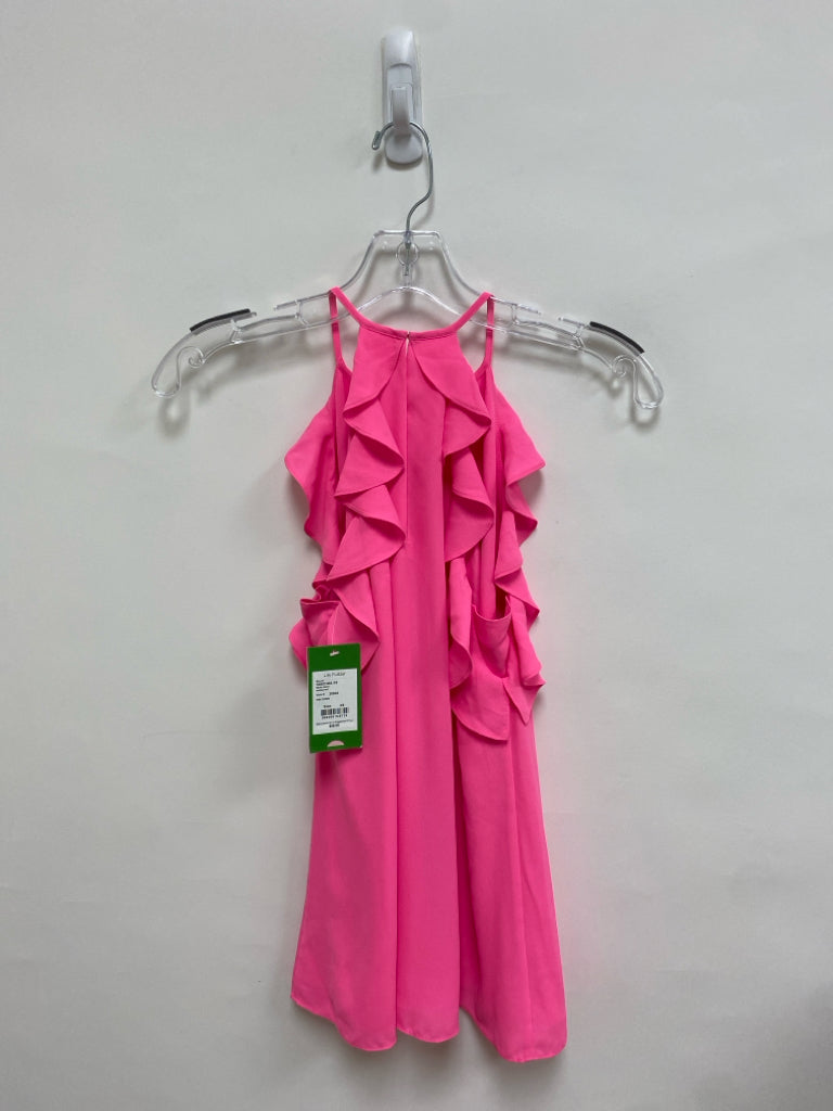 NWT LILLY PULITZER Size XS Pink Ruffles Halter Ladies Top