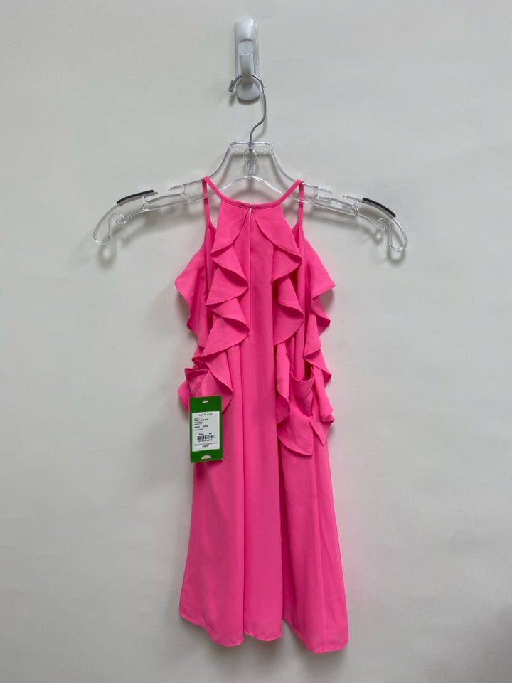 NWT LILLY PULITZER Size XS Pink Ruffles Halter Ladies Top