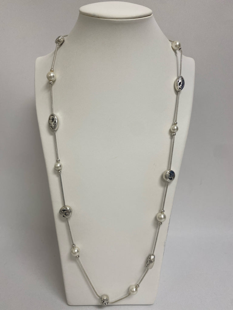 Brighton Silver Color Pearl Shapes Necklace