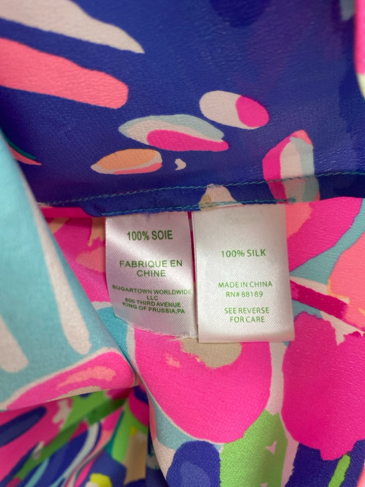 LILLY PULITZER Size XS Pink Blue/Green Sleeveless Ladies Top