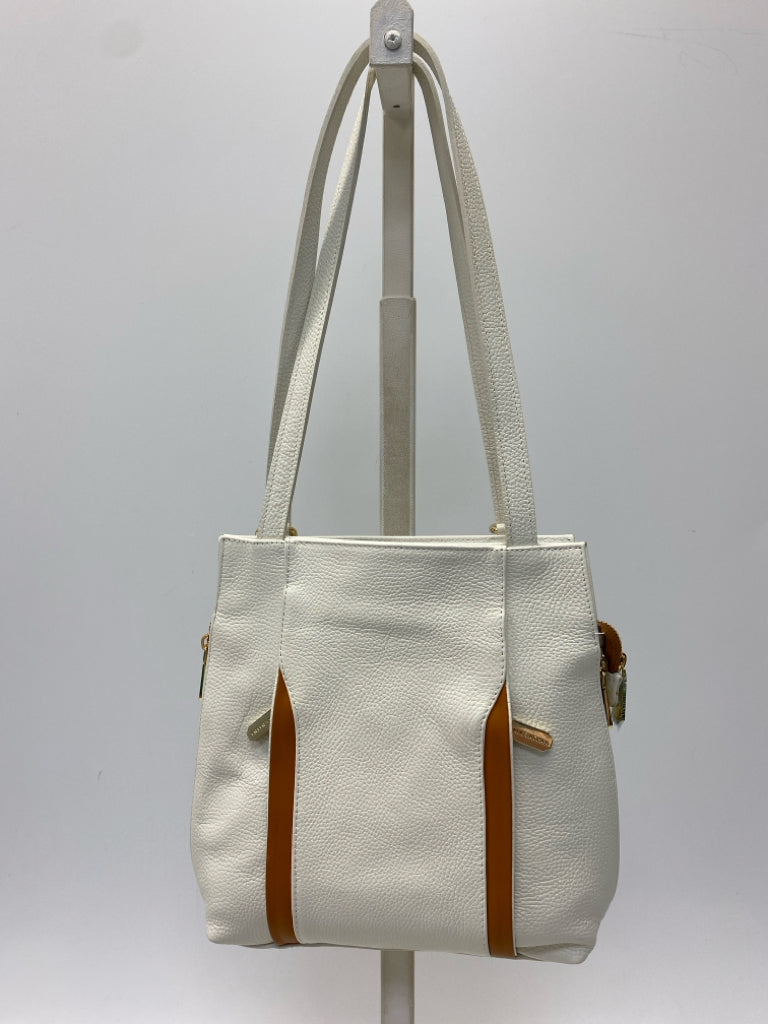 ValentinA White Gold Accent(s) Leather Tote Bag