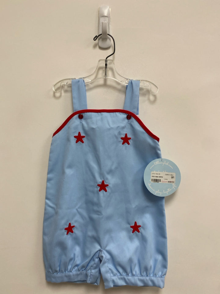 NWT Little English SIZE 9M Powder Blue Red Stars Sleeveless Boy&