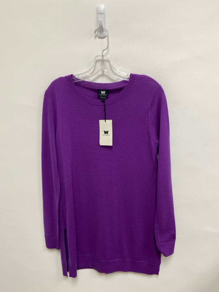 NWT W By Worth Size P Purple Petite Sweater