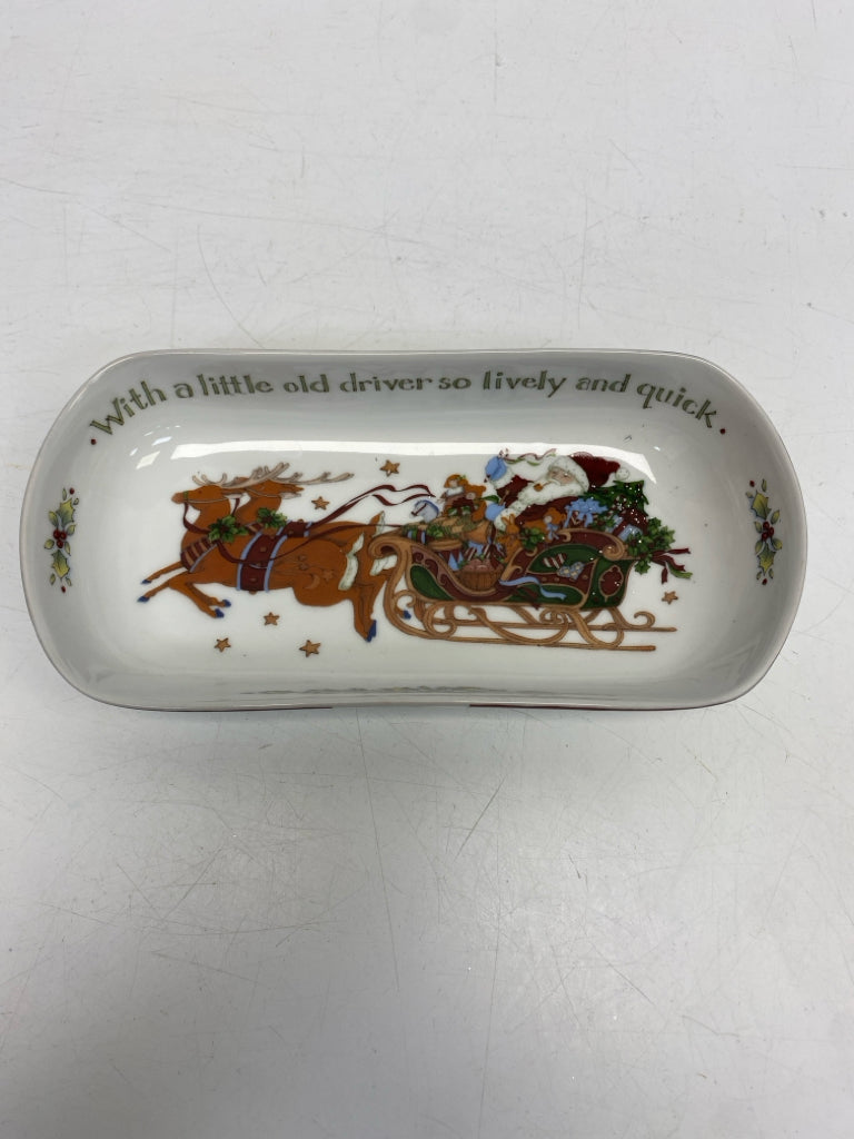 Portmeirion White Brown/Green Santa Christmas