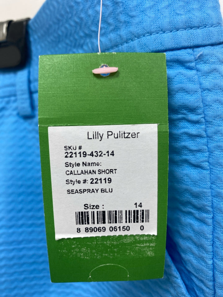 NWT LILLY PULITZER Size 14 Blue Texture Ladies Shorts