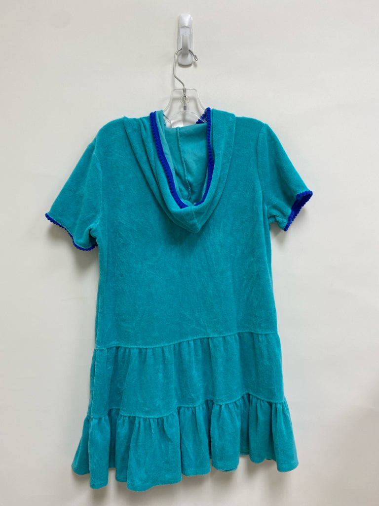 Cat &amp; Jack SIZE 14/16 Turquoise Blue Trimmed Zip Down Girl&