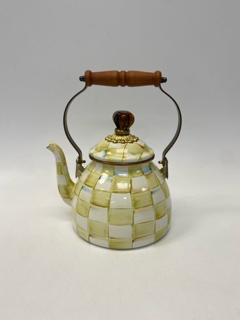 MacKenzie-Childs Cream Yellow Tea Pot