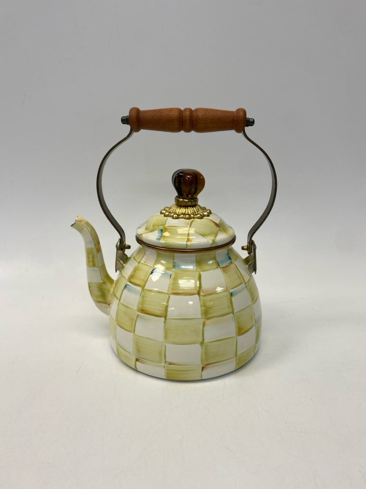 MacKenzie-Childs Cream Yellow Tea Pot