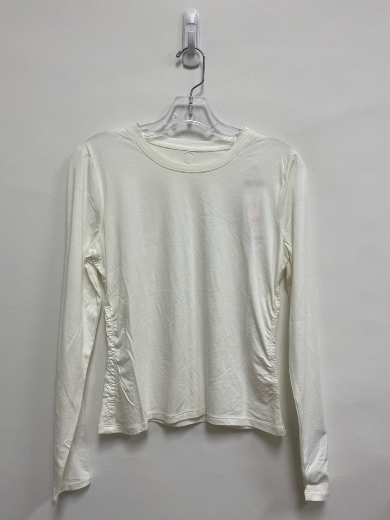 LILLY PULITZER Size S White Ruched Long Sleeve Ladies Top