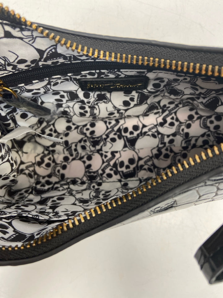 NWT Betsey Johnson Black Embossed Handbag