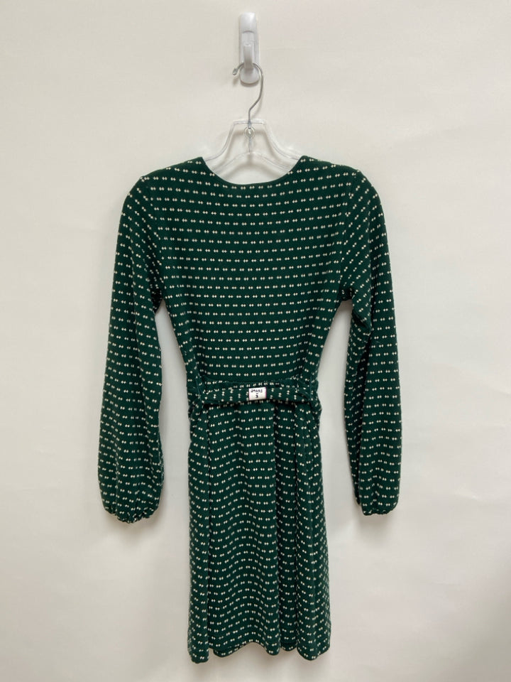 Maeve Size XS Forest Green White Diamond Print Ladies Dress