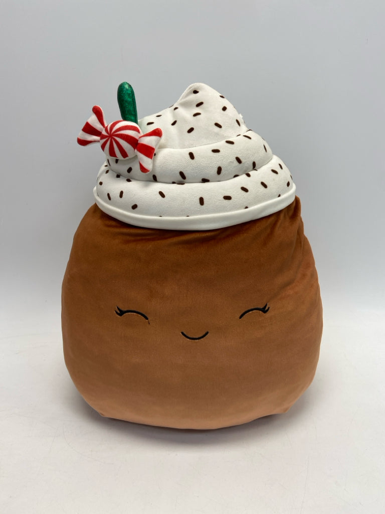 Squishmallows Brown White Christmas