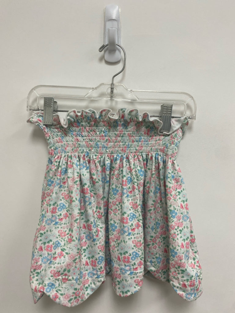 SIZE 6 White/Blue Seafoam/Pink Smocking Girl&