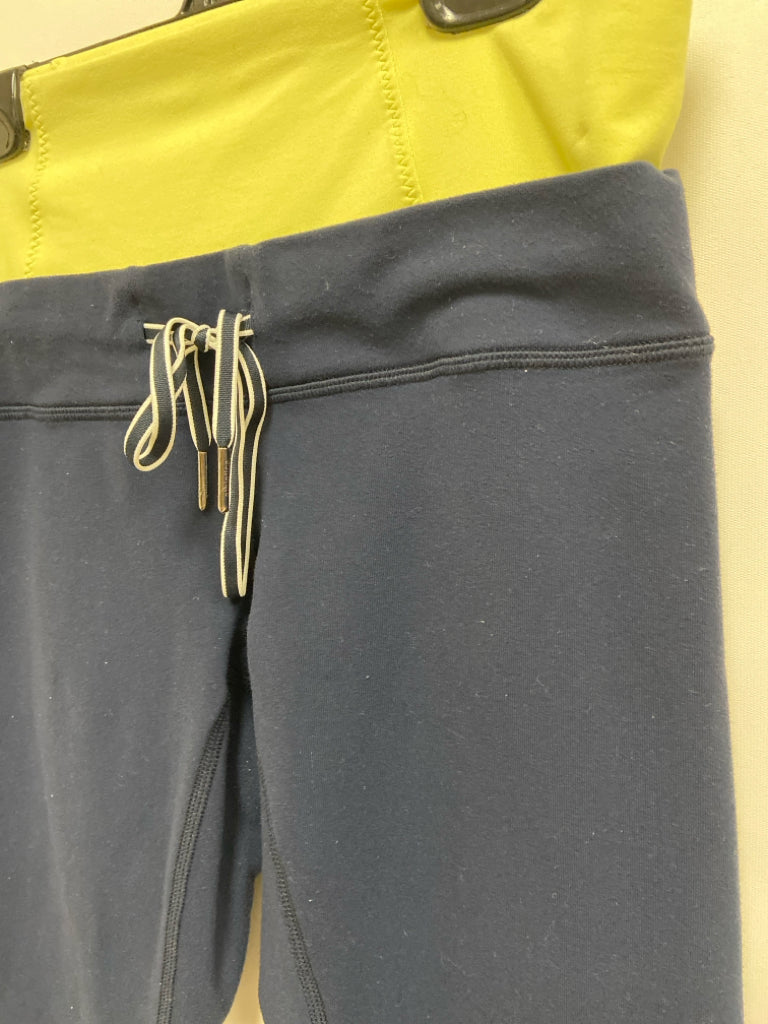Lululemon Size 6 Yellow Navy Ladies Leggings