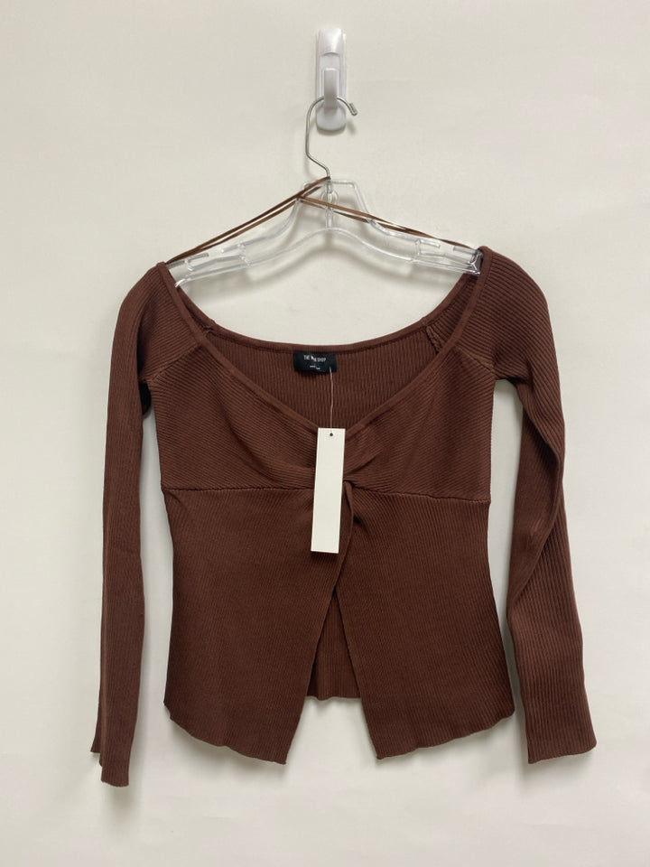 NWT Size L Brown Ribbed Ladies Top