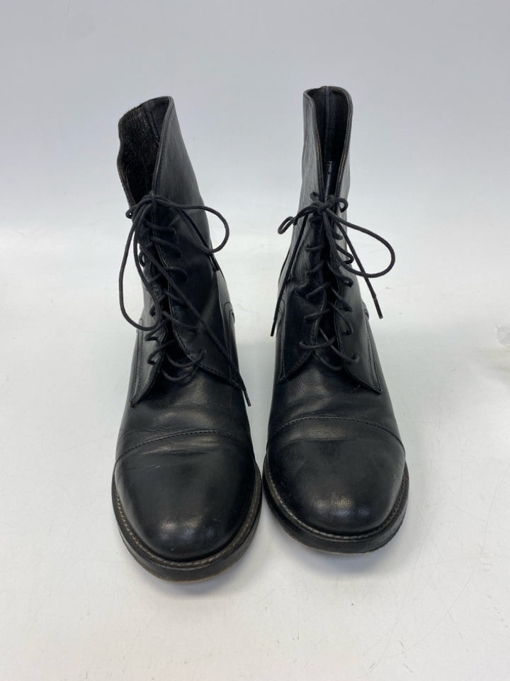 Size 38 Black Lace-up Boots