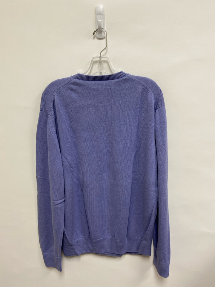 BEN SILVER Size XL Light Blue Pima Cotton Men&