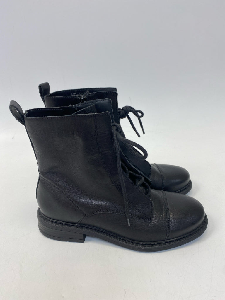 US Shoe Size 7.5 Black Side Zipper Boots