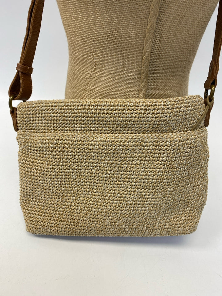 Sak Tan Woven Crossbody