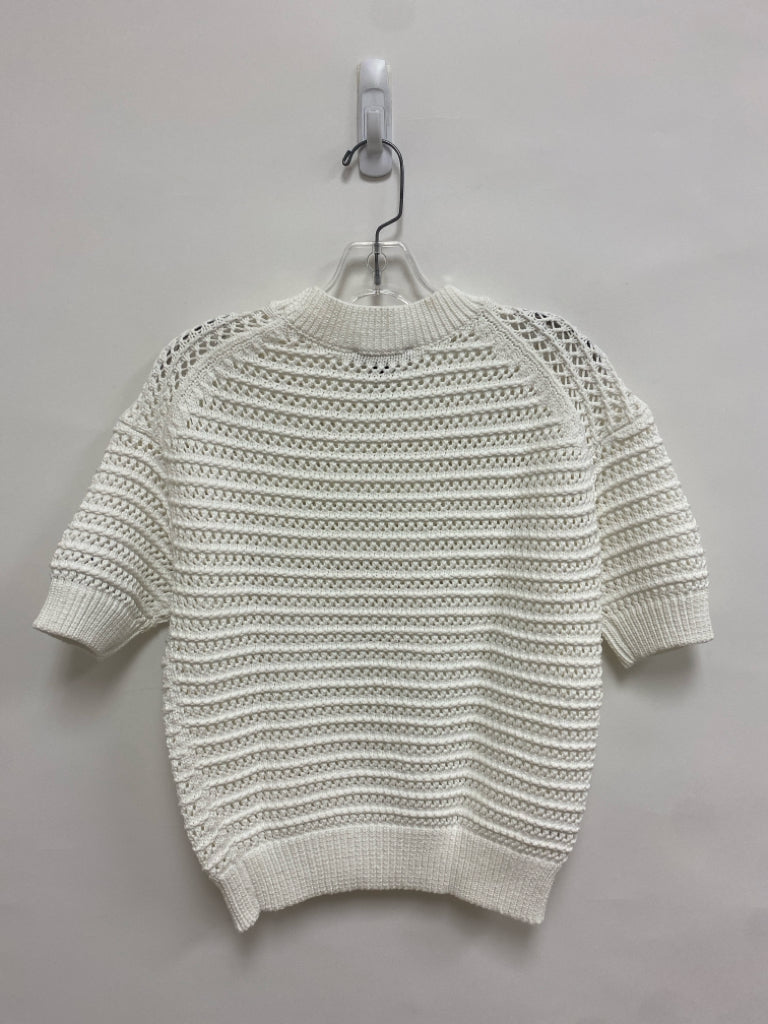 Ann Taylor Size S White Texture Ladies Sweater