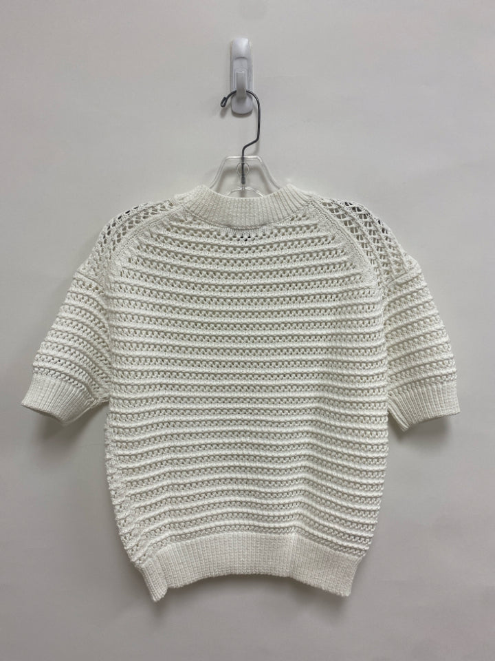 Ann Taylor Size S White Texture Ladies Sweater