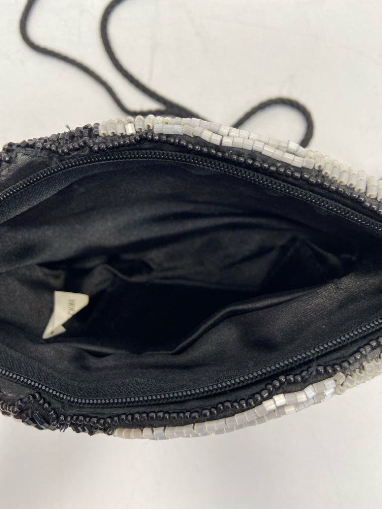 Black Silver Beaded Handbag